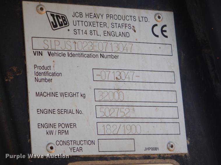 image for item EZ9969 2003 JCB JS330 excavator