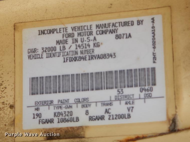 image for item EZ9972 1994 Ford F800 tank truck