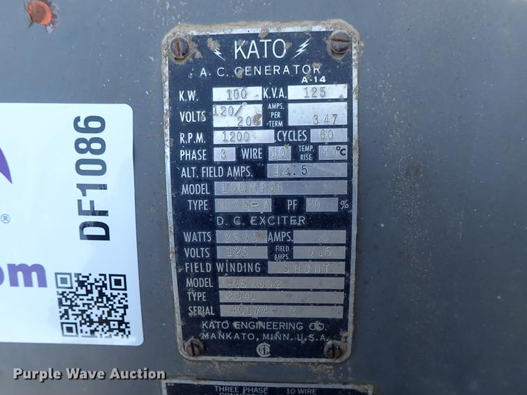 image for item DF1086 Kato 100MPS6 AC generator