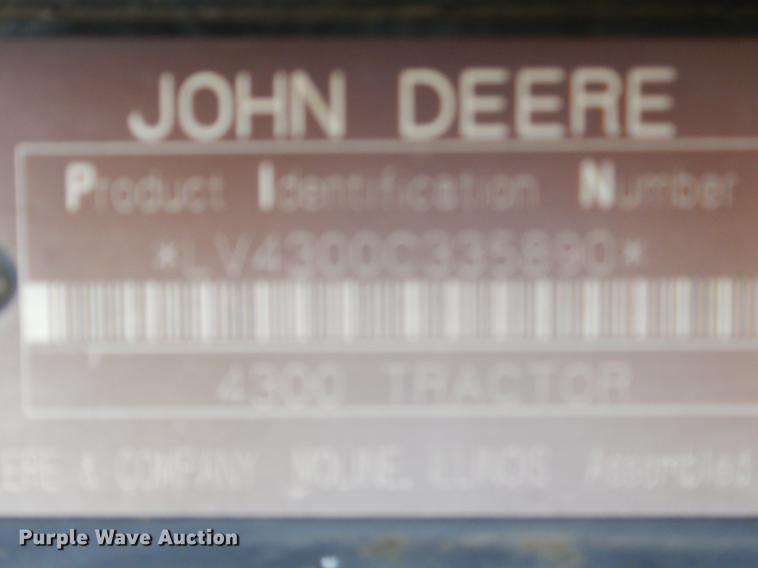 image for item FH9310 2000 John Deere 4300 SST tractor