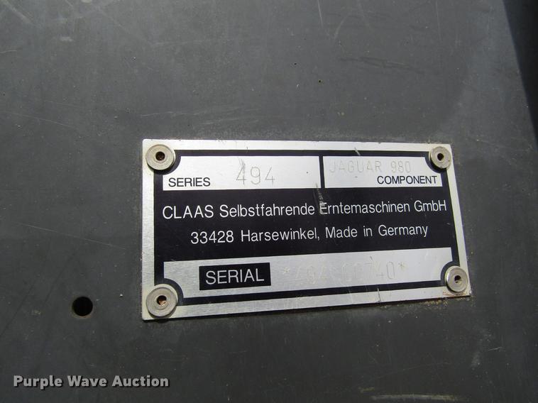 image for item FJ9649 2009 Claas 980 forage harvester