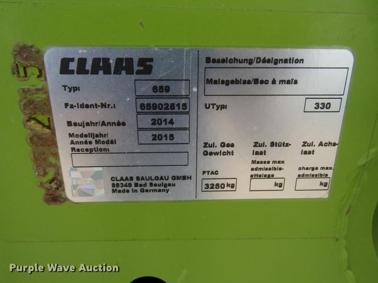 image for item FJ9650 2015 Claas Orbis 750 rotary forage head