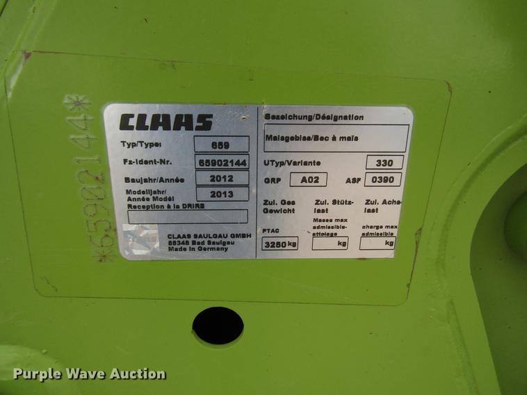 image for item FJ9651 2013 Claas Orbis 750 rotary forage head