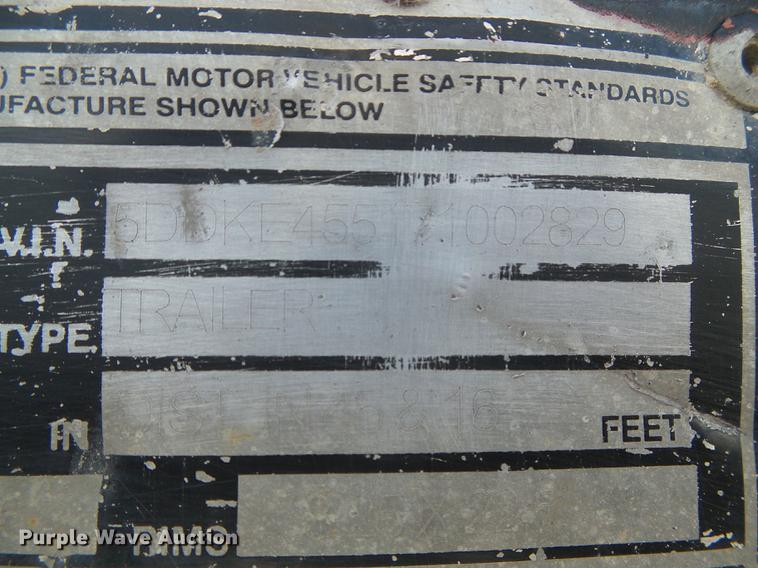 image for item DC5237 2007 Kalyn LB0-5-60/70 flatbed trailer