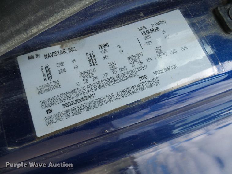 image for item DF7202 2013 International ProStar semi truck