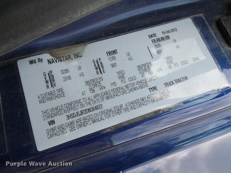 image for item DF7203 2013 International ProStar semi truck