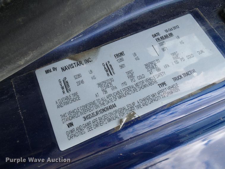 image for item DF7207 2013 International ProStar semi truck