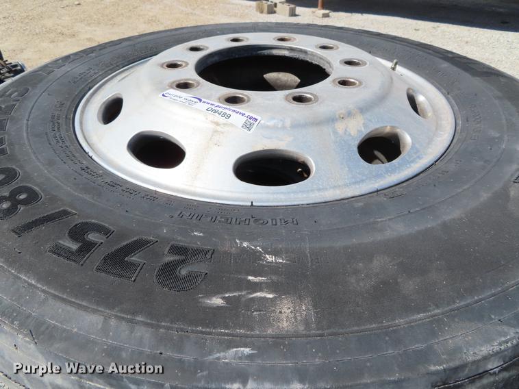 image for item DI9489 (10) 22.5 aluminum wheels and tires