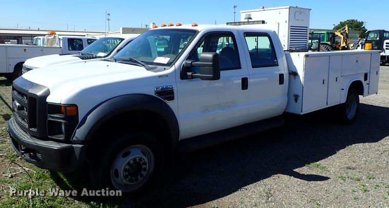 image for item DF1029 2008 Ford F550 Super Duty XL Crew Cab utility truck