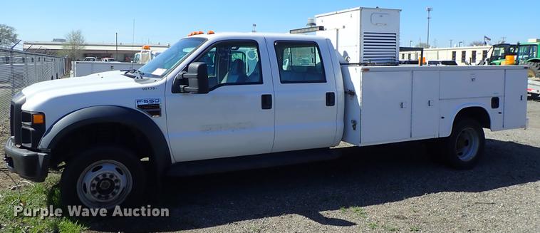 image for item DF1029 2008 Ford F550 Super Duty XL Crew Cab utility truck