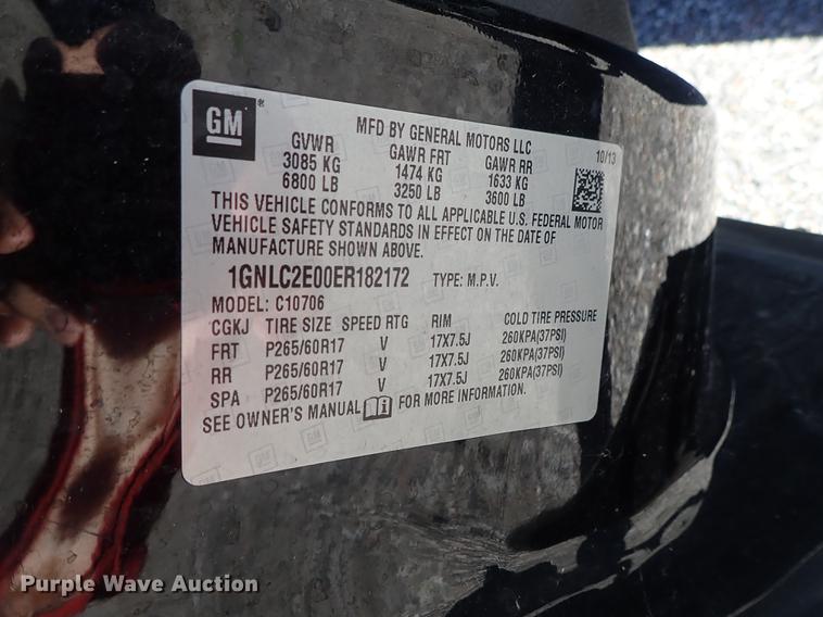 image for item DF1041 2014 Chevrolet Tahoe Police SUV