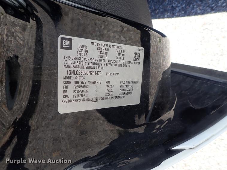 image for item DF1043 2012 Chevrolet Tahoe Police SUV