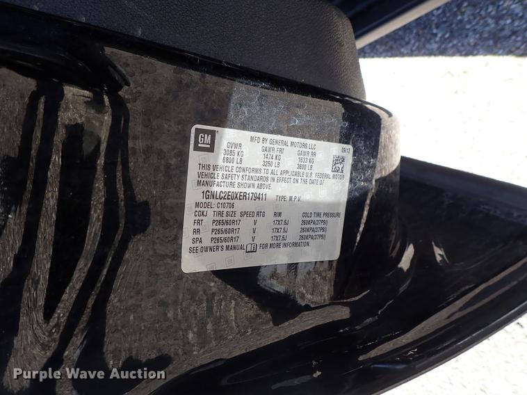 image for item DF1046 2014 Chevrolet Tahoe Police SUV