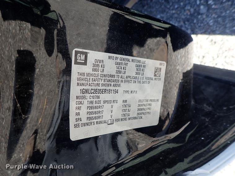 image for item DF1047 2014 Chevrolet Tahoe Police SUV