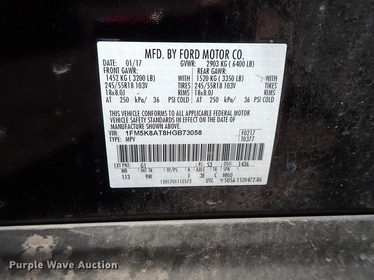 image for item DF1048 2017 Ford Explorer Police Interceptor SUV