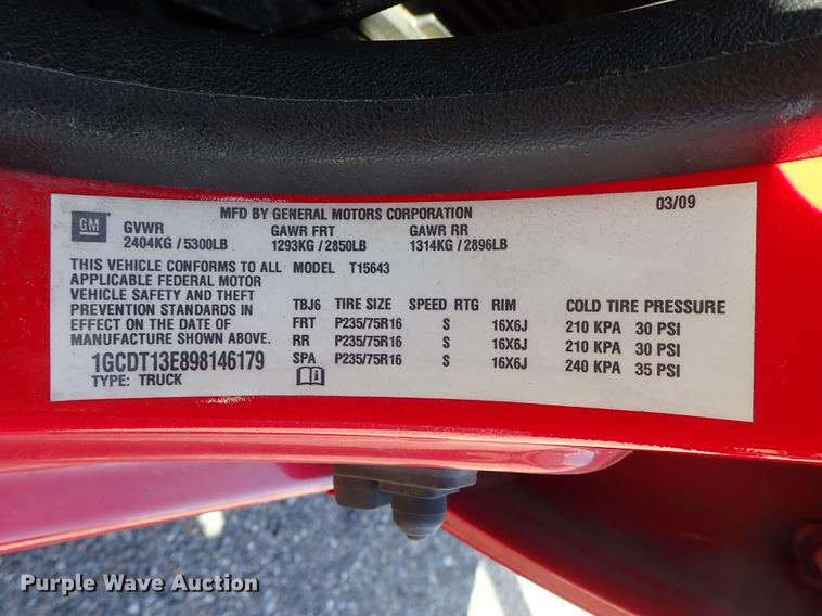 image for item DF1053 2009 Chevrolet Colorado LT Crew Cab pickup truck