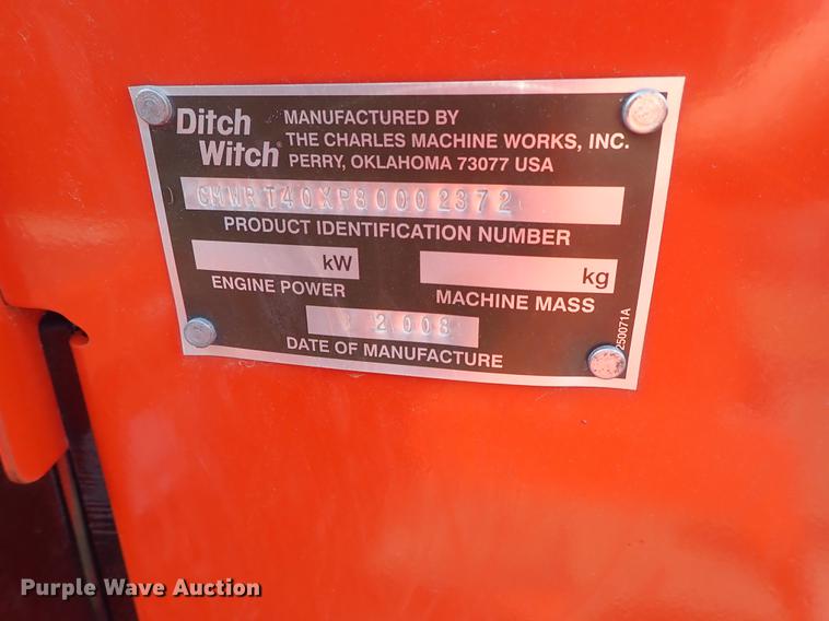 image for item DF1060 2008 Ditch Witch RT40 trencher