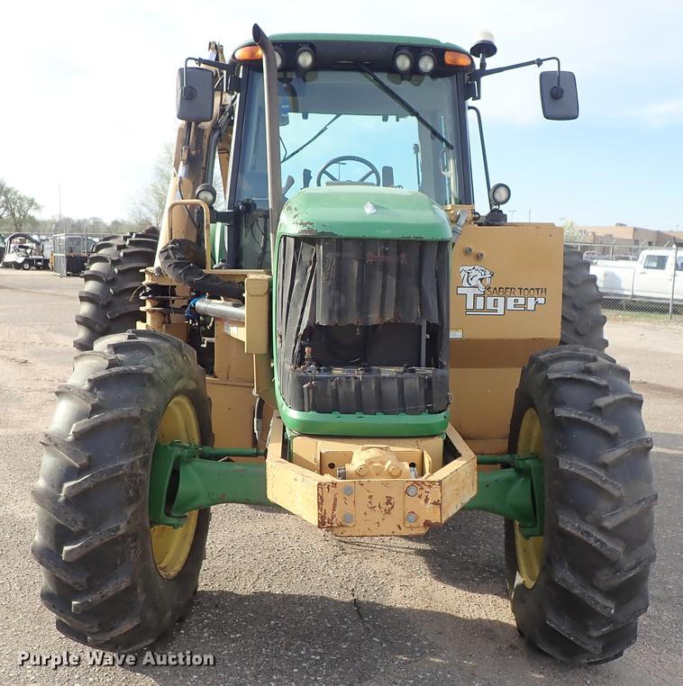 image for item DF1072 2007 John Deere 7220 MFWD tractor with side boom mower