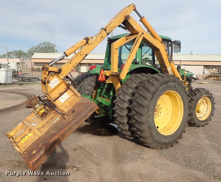 image for item DF1072 2007 John Deere 7220 MFWD tractor with side boom mower