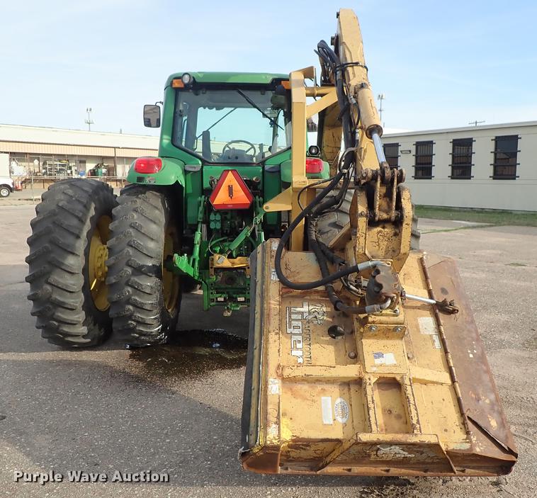 image for item DF1072 2007 John Deere 7220 MFWD tractor with side boom mower