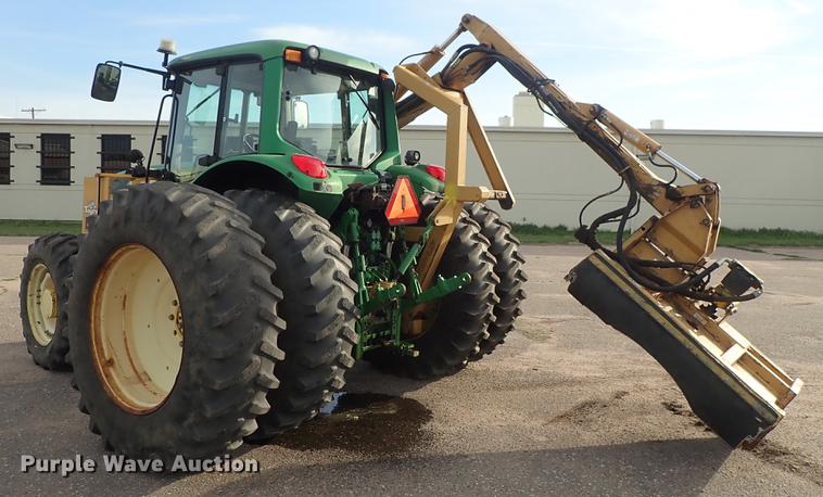 image for item DF1072 2007 John Deere 7220 MFWD tractor with side boom mower
