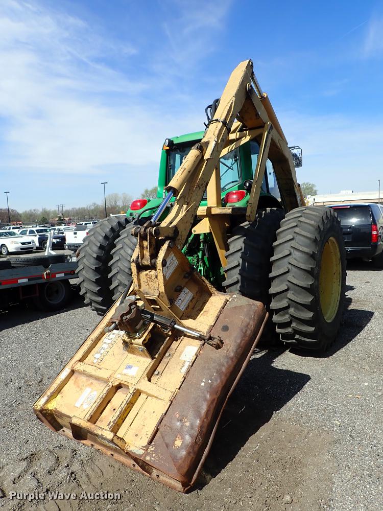 image for item DF1072 2007 John Deere 7220 MFWD tractor with side boom mower