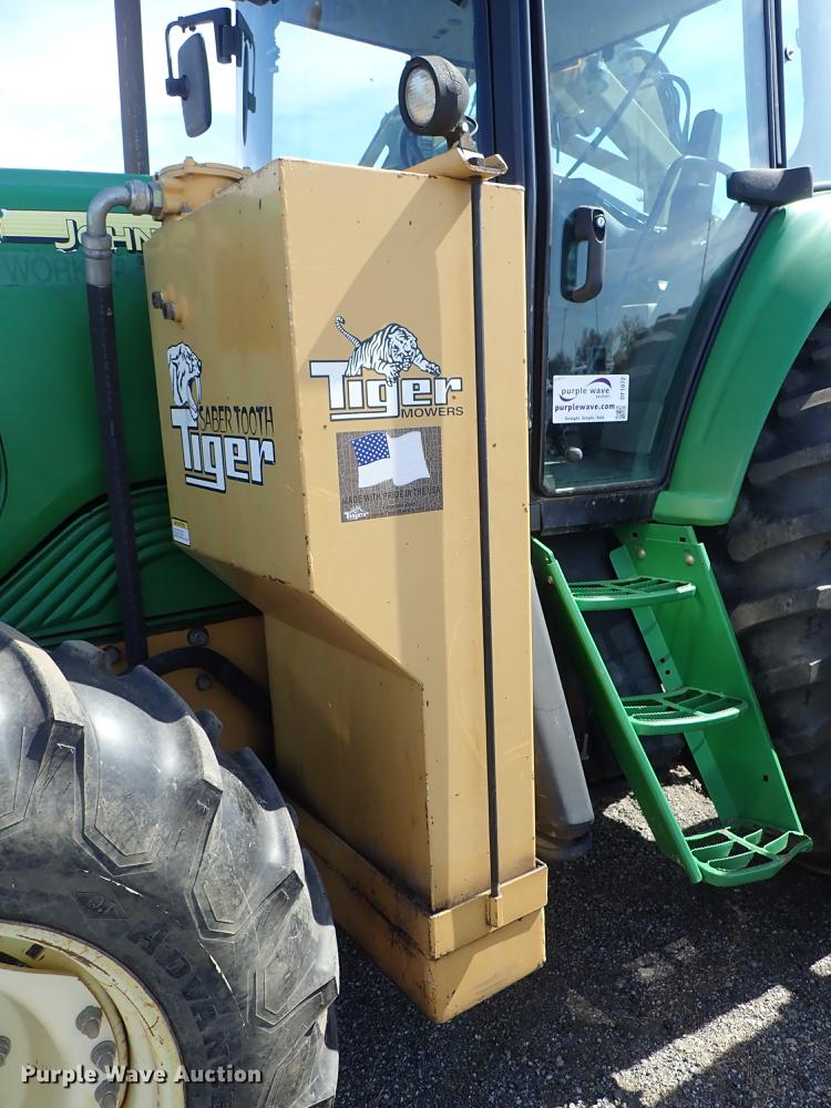 image for item DF1072 2007 John Deere 7220 MFWD tractor with side boom mower