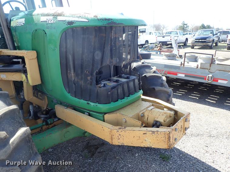 image for item DF1072 2007 John Deere 7220 MFWD tractor with side boom mower