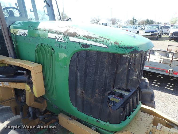 image for item DF1072 2007 John Deere 7220 MFWD tractor with side boom mower