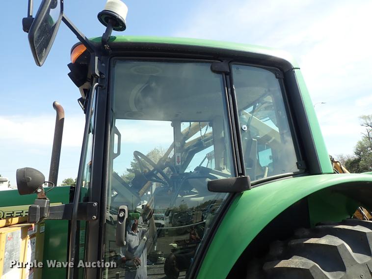 image for item DF1072 2007 John Deere 7220 MFWD tractor with side boom mower