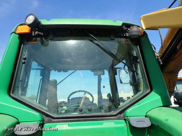 image for item DF1072 2007 John Deere 7220 MFWD tractor with side boom mower