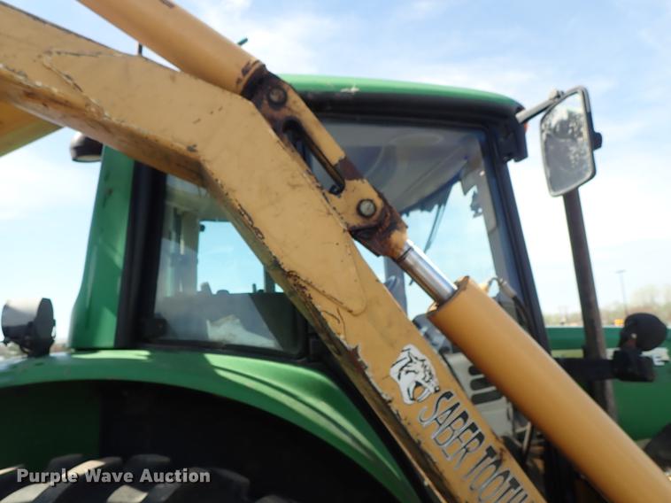 image for item DF1072 2007 John Deere 7220 MFWD tractor with side boom mower