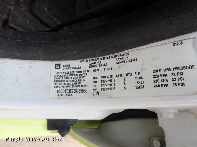 image for item DF1080 2008 Chevrolet Colorado Crew Cab pickup truck