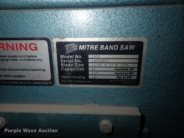 image for item FN9909 Ellis 1800 bandsaw