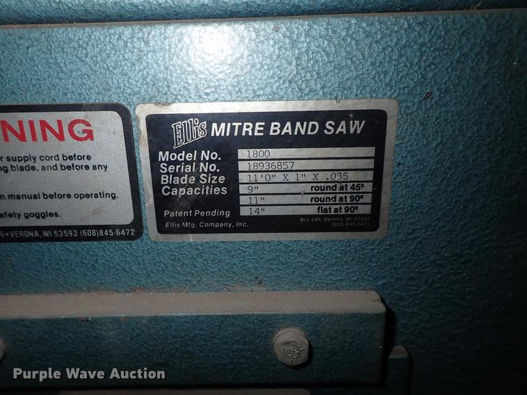 image for item FN9909 Ellis 1800 bandsaw