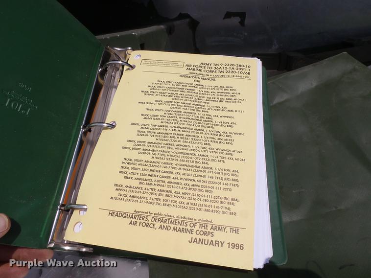 image for item DD2294 1991 American General M998 Humvee SUV