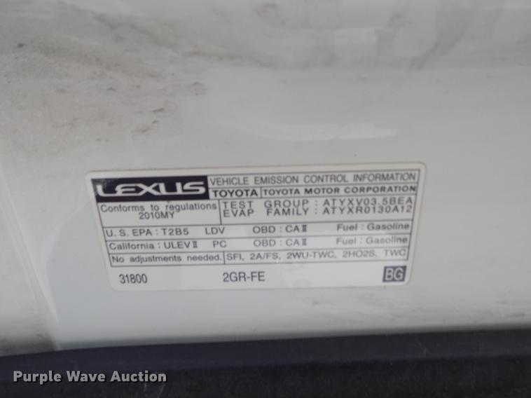 image for item DE1168 2010 Lexus ES 350