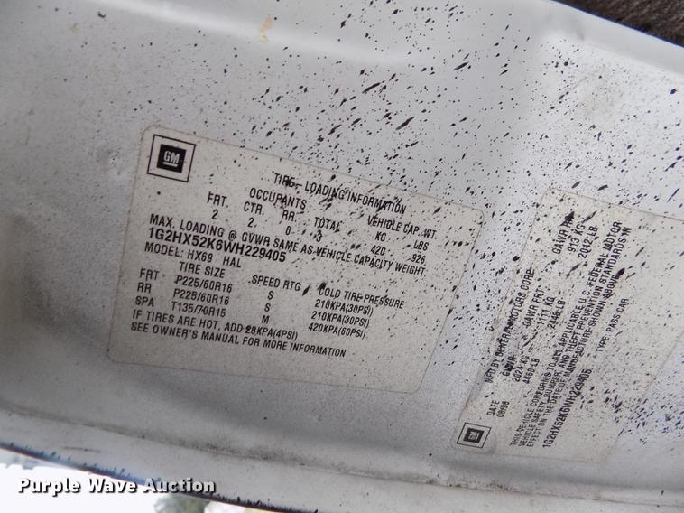 image for item DE1219 1998 Pontiac Bonneville SLE