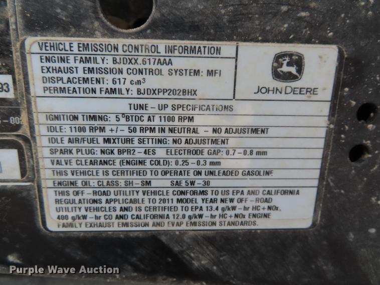 image for item DE3429 2011 John Deere 625i Gator utility vehicle