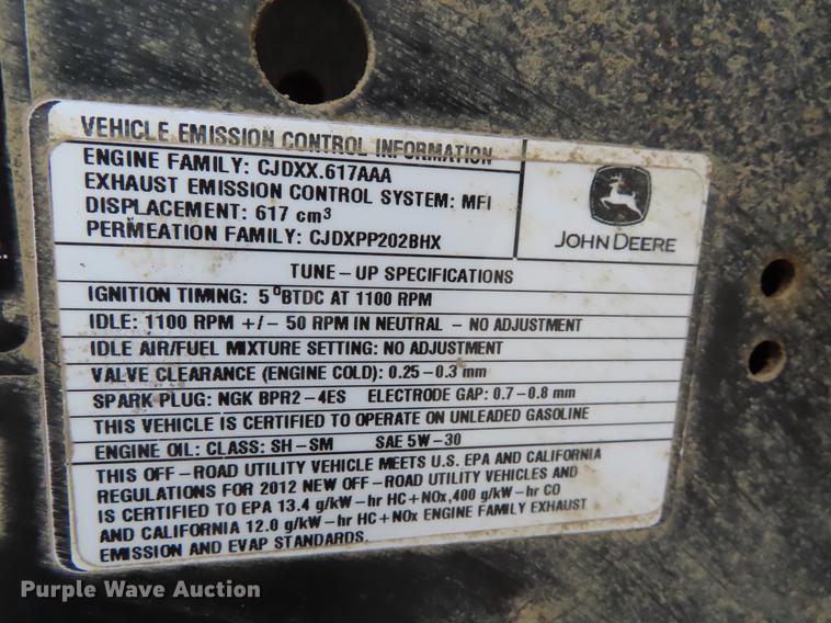 image for item DE3430 2012 John Deere 625i Gator utility vehicle