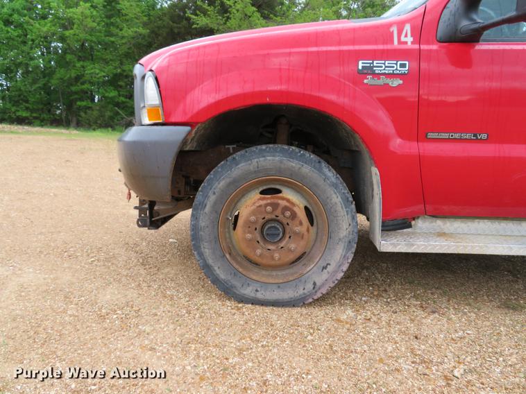 image for item DE8027 2002 Ford F550 Super Duty XL dump flatbed truck