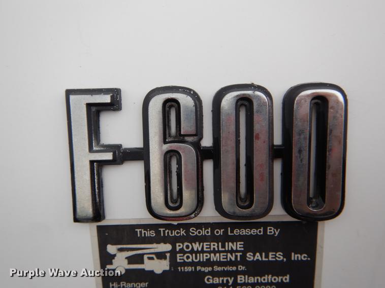 image for item DE8345 1977 Ford F600 bucket truck