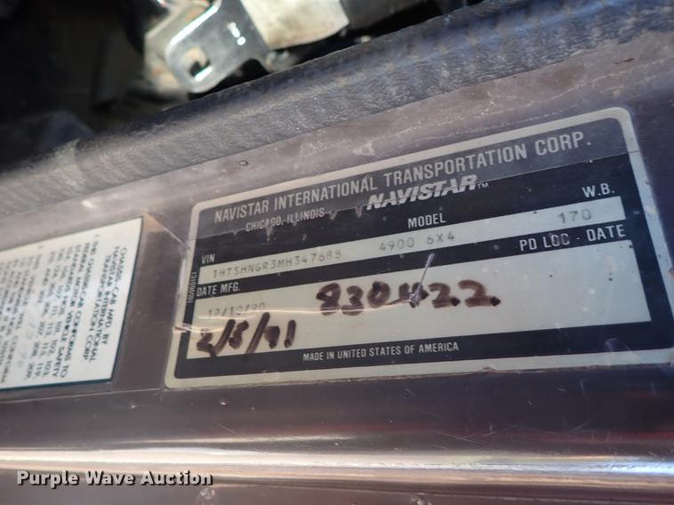 image for item DF1130 1991 International 4900 dump truck