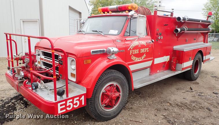 image for item DF1137 1970 Chevrolet C60 fire truck