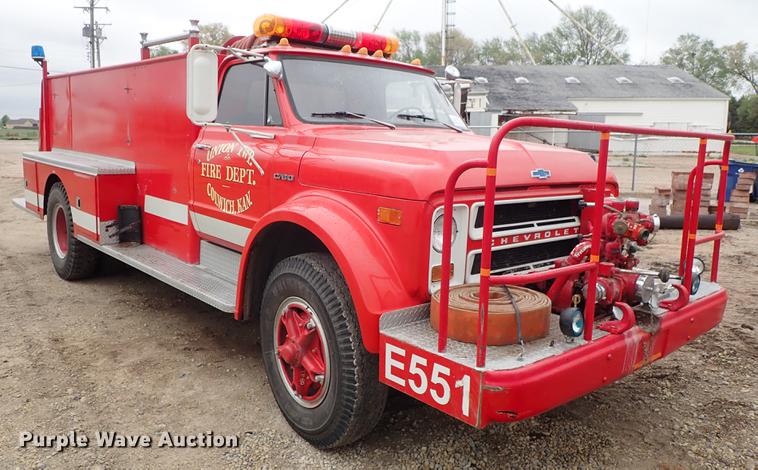 image for item DF1137 1970 Chevrolet C60 fire truck