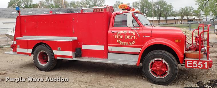 image for item DF1137 1970 Chevrolet C60 fire truck