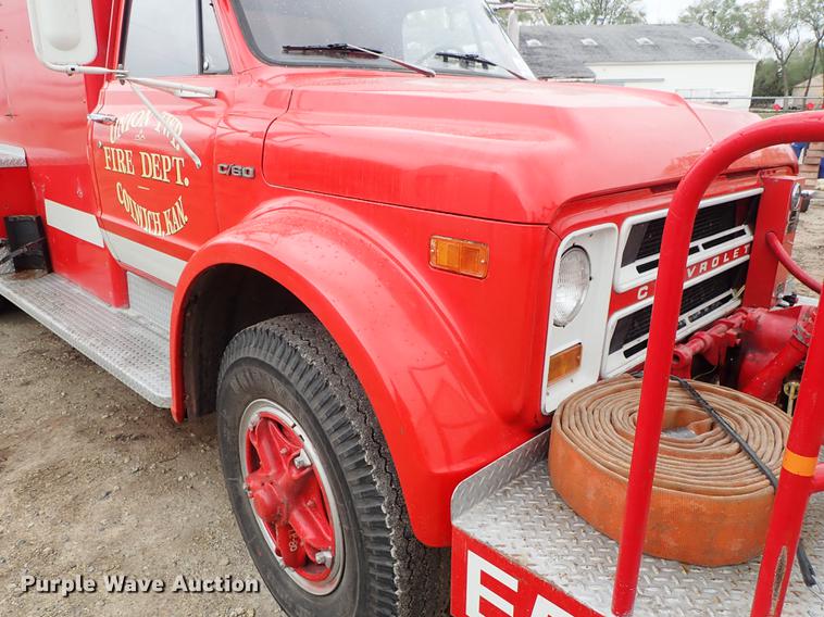 image for item DF1137 1970 Chevrolet C60 fire truck