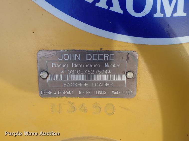 image for item DF1166 1997 John Deere 310E backhoe