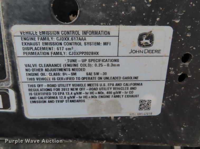 image for item DF7706 2012 John Deere 625i Gator utility vehicle