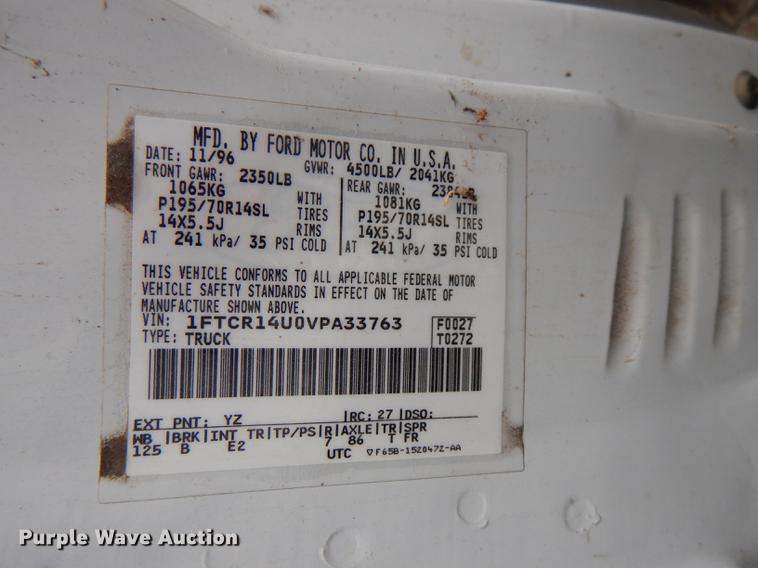 image for item DG1013 1997 Ford Ranger XL SuperCab pickup truck